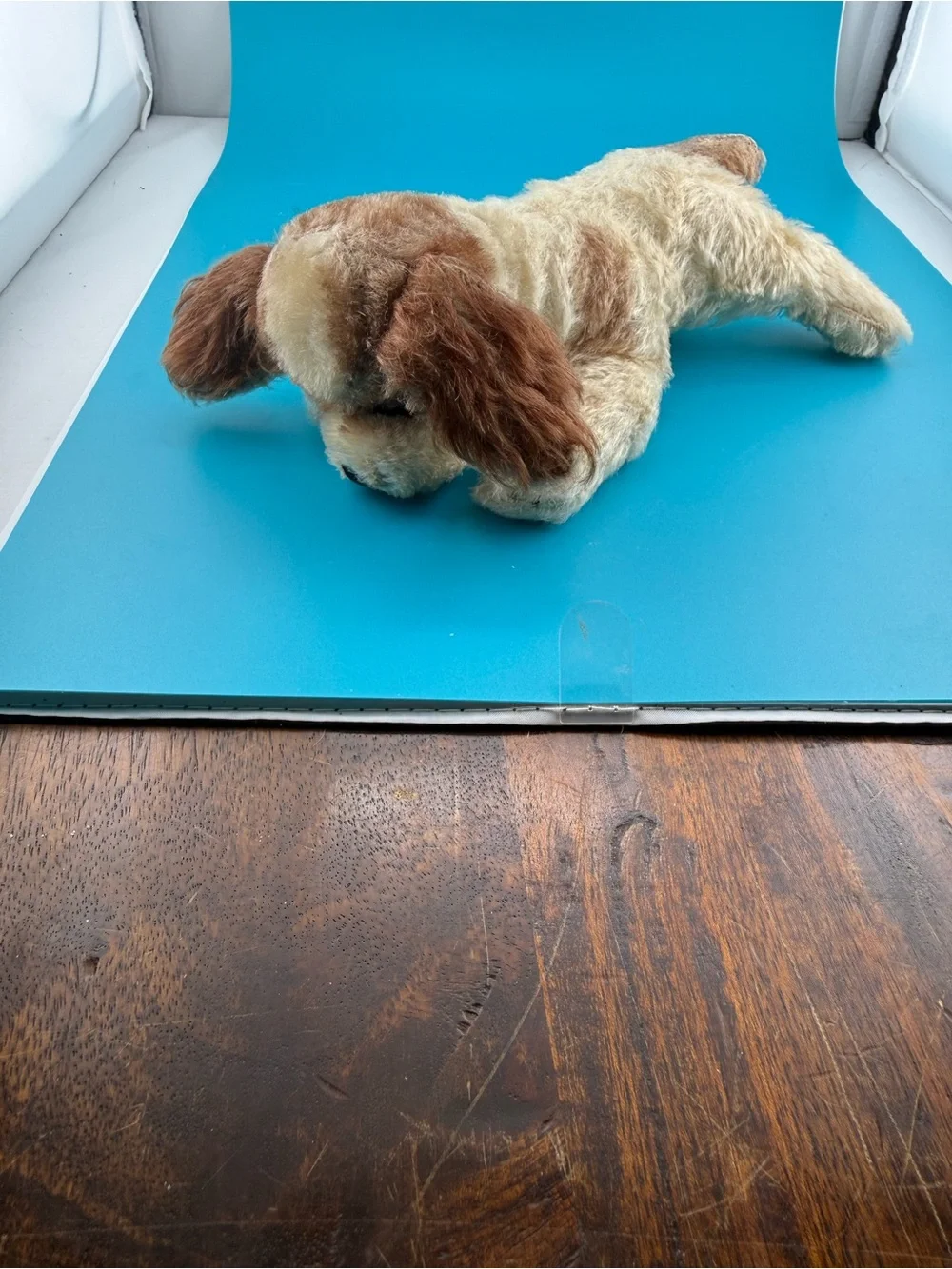 Brown and Cream Plush Puppy Stuffed Animal - Soft Cuddly Toy